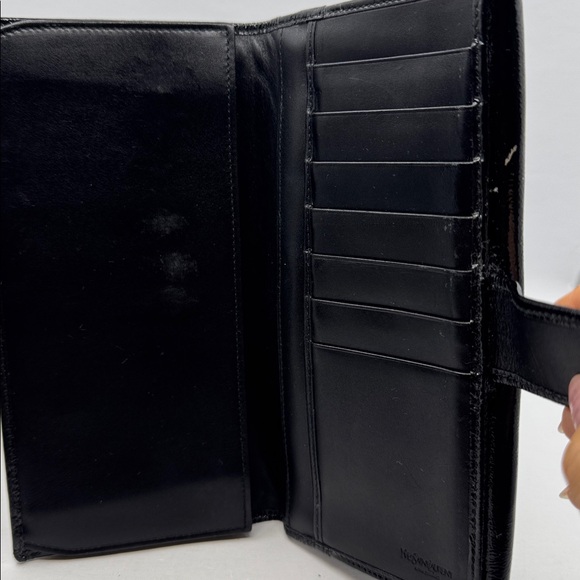 Yves Saint Laurent YSL Patient Leather Bifold Wallet 28679 - Picture 7 of 15